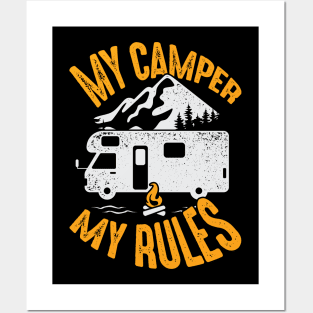 My Camper My Rules RV Camping Lover Gift Posters and Art